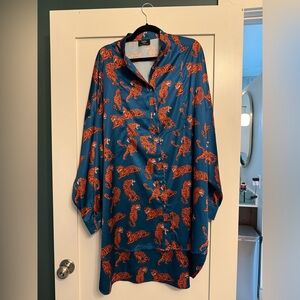 Dressed In LALA Satin Playsuit Wild Woman